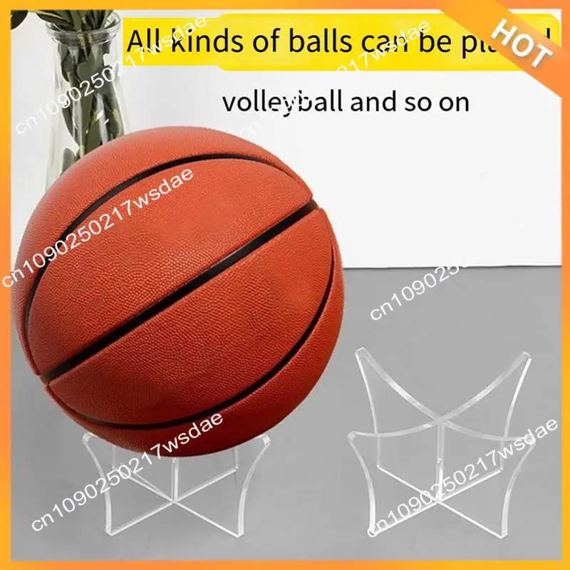 X08A حامل كروي أكريليك ملحق عرض محمول للرجبي وكرة القدم وكرة السلة وقاعدة عرض الكرة الطائرة. #6