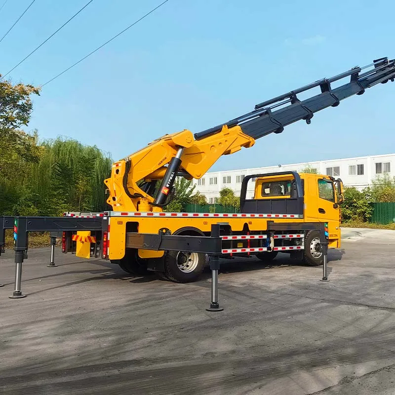 Hydraulic Folding Workshop Remote Control Manipulator Steering Knuckle Telescopic Boom Truck Mounted Crane