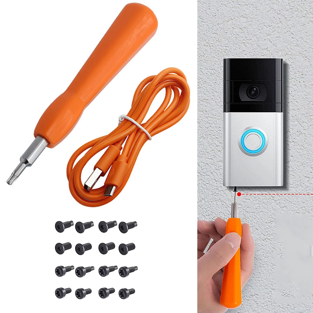 Ring Video Doorbell Pro 2 Kit  Screwdriver Tool USB Charger Cable Drill Smart Doorbell Disassembly Screw With Charging Wires