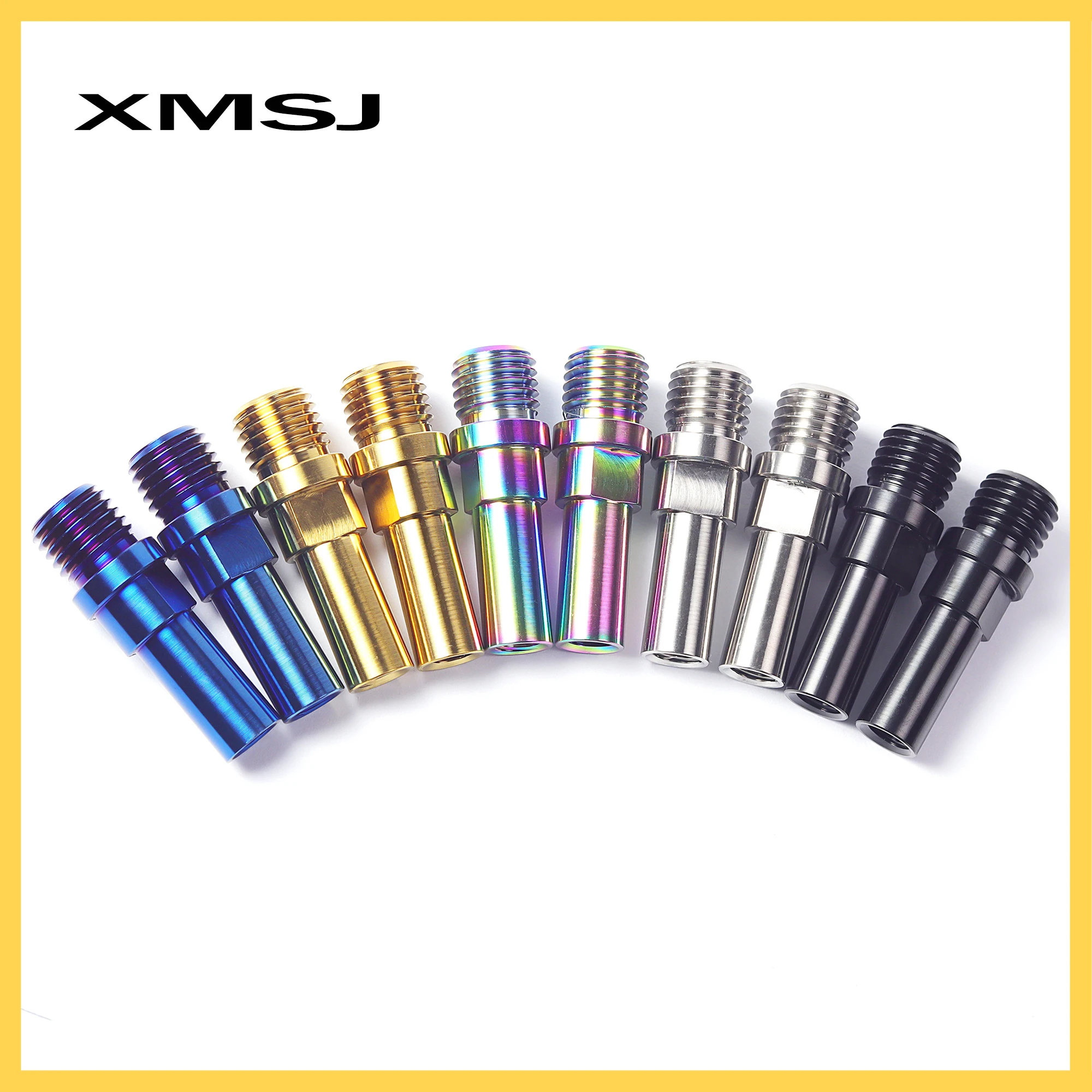 XMSJ Bicycle M10 V Brake Bracket Systems Screw Brake Column Base Post Titanium Bolt Pivot Frame Screw Bikes Fork Parts 1 Pair