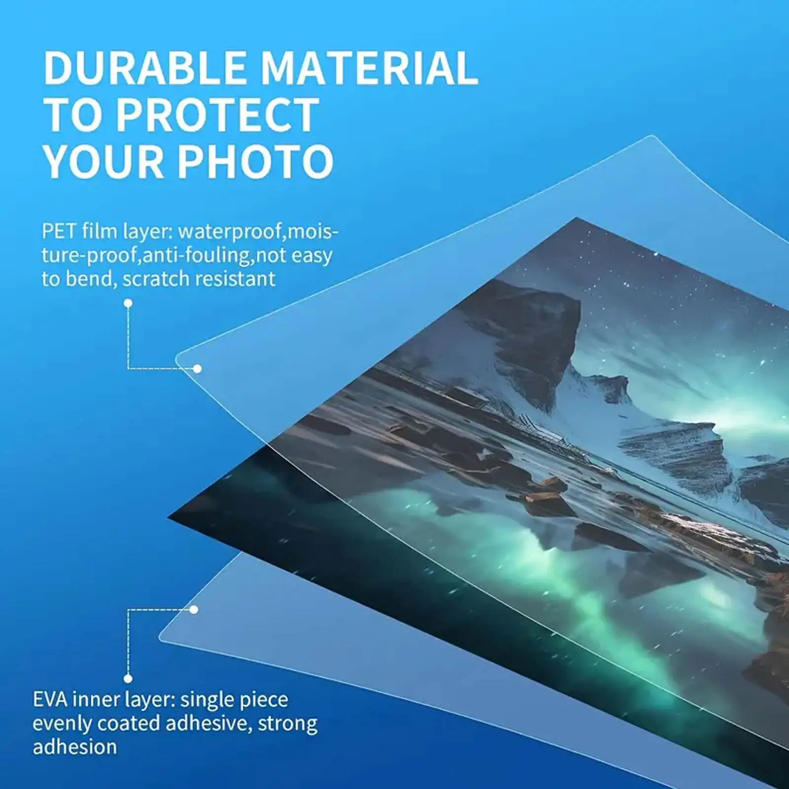 100 عبوة من أكياس الترقق الحراري - متعددة المقاسات (2R إلى A4/A3) بزوايا مستديرة - متوافقة مع جميع أجهزة التصفيح الحرارية