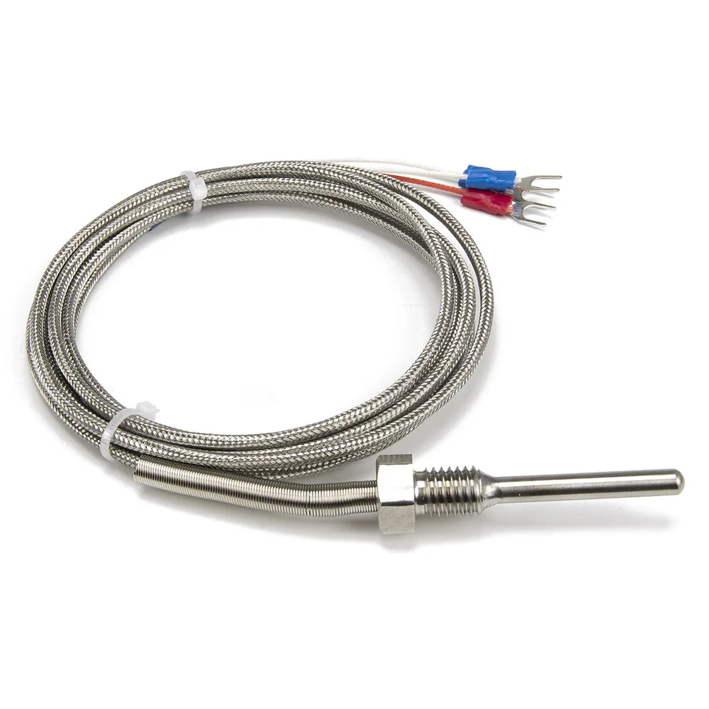 FTARP09 PT100 type 2m metal braided cable 50mm probe head RTD temperature sensor