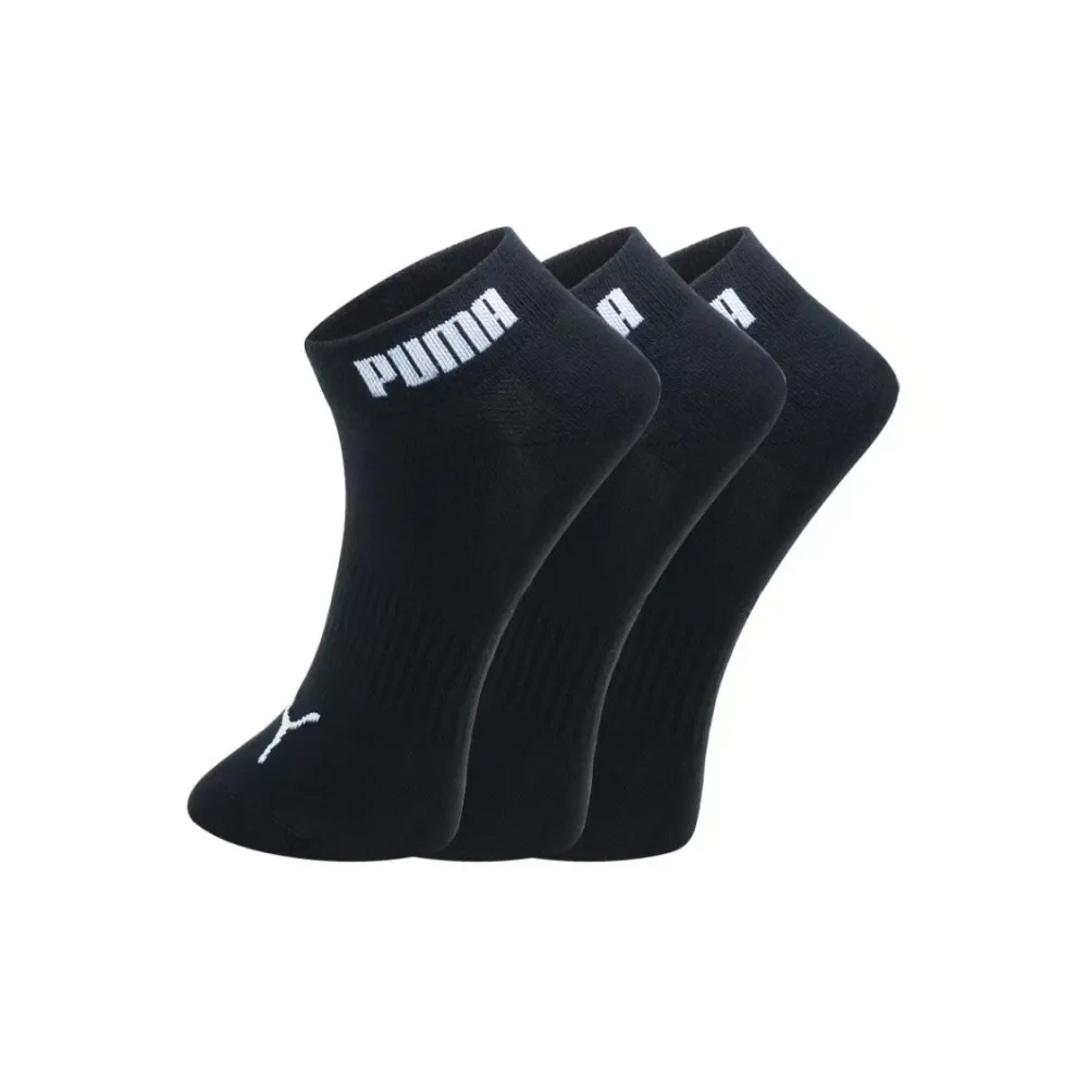 

PUMA Solid-Color Logo Classic Versatile Athletic Casual Breathable Low-Cut Socks (Unisex) - Black, 3-Pack 181534002-200-035