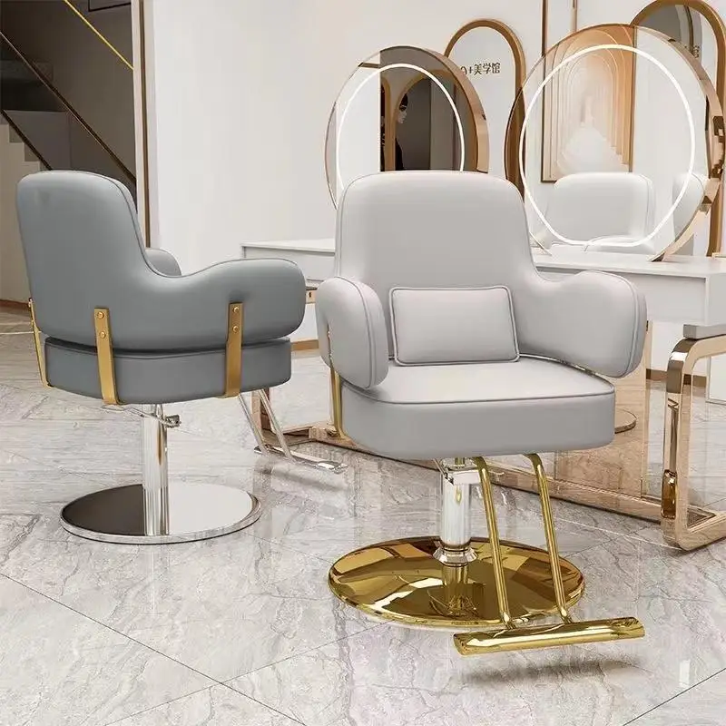 

Creative Modern Barber Chairs Premium Beauty Elegant Minimalist Salon Chairs Space Saving Luxury Friseurstuhl Salon Furniture