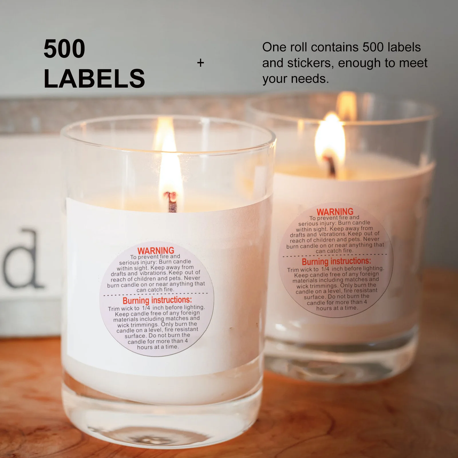 LOLIPPYY Labels Warning Sticker Round Safety Decal for Craft Making Accessories Business Supplies