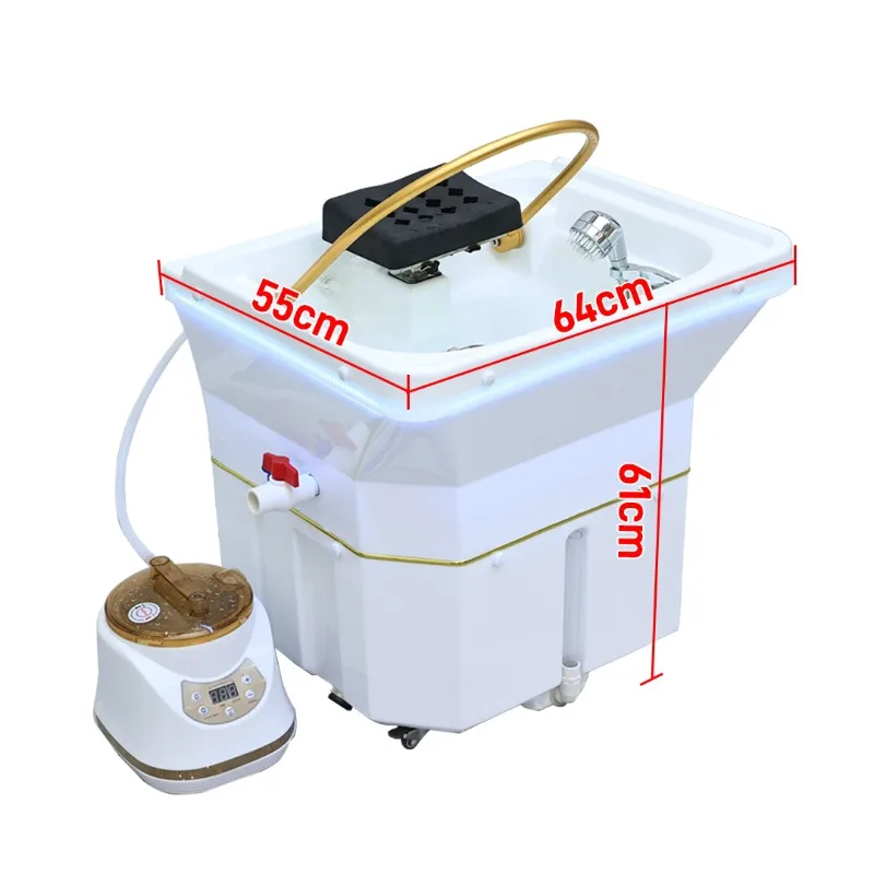 Portable Smart Shampoo Sink Japanese Head Spa Sink No Plumbing Storage Water SPA Shampoo Basin with Water Tanks