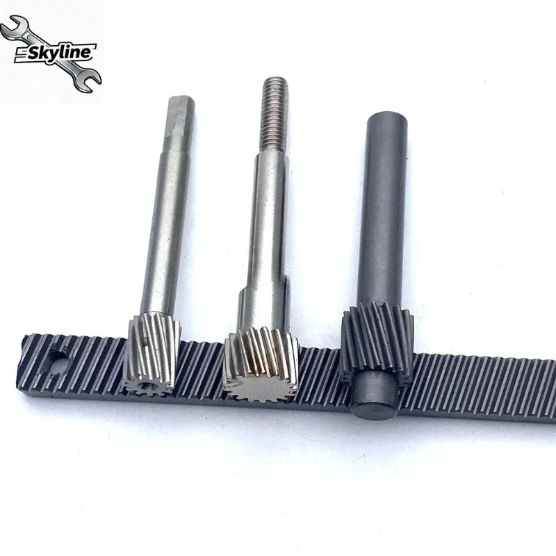 DIY Sliding Table Drive Accessories, 0.5 Module Helical Rack And Pinion With 40-500mm Length & Multi-tooth Selection