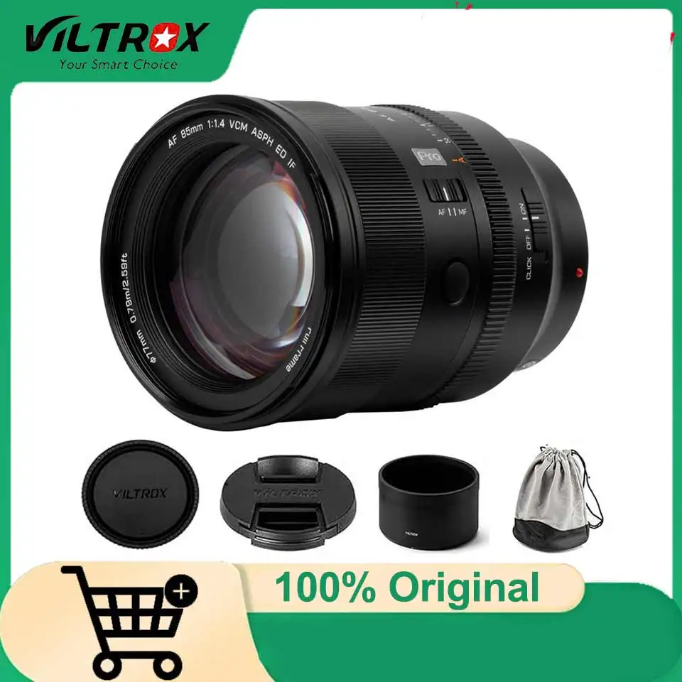 VILTROX 85mm F1.4 Pro FE Lens Auto Focus Large Aperture Full Frame Mirrorless Camera Lenses for Sony E Mount A7 A7R A7RII ZVE1