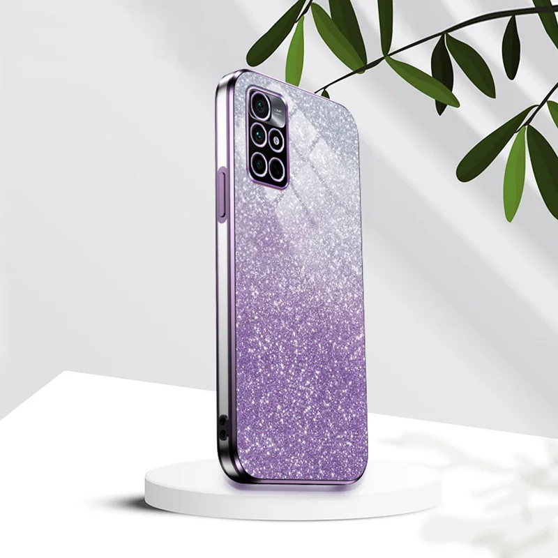 Note13 11 12pro Luxury Gradient Glitter Plating Case For Xiaomi Redmi Note 13 11 12 Pro Plus Silicone Back Cover Note12 12s 11s