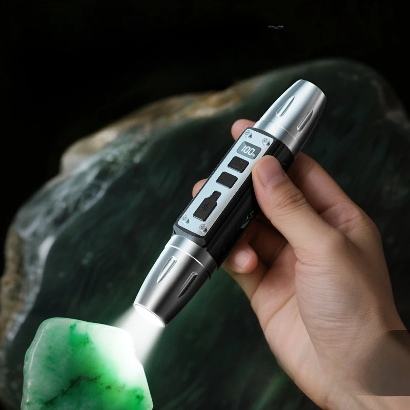 

4-in-1 White Yellow 365nm Flashlight USB charging Jewelry Jade Stone Pet Stains Marker Ore Money Scorpion Light