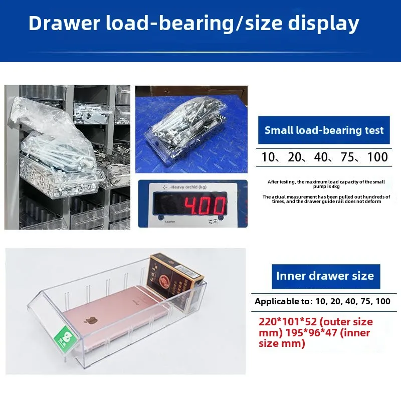 Opbergkast voor hardwareonderdelen van ladetype
