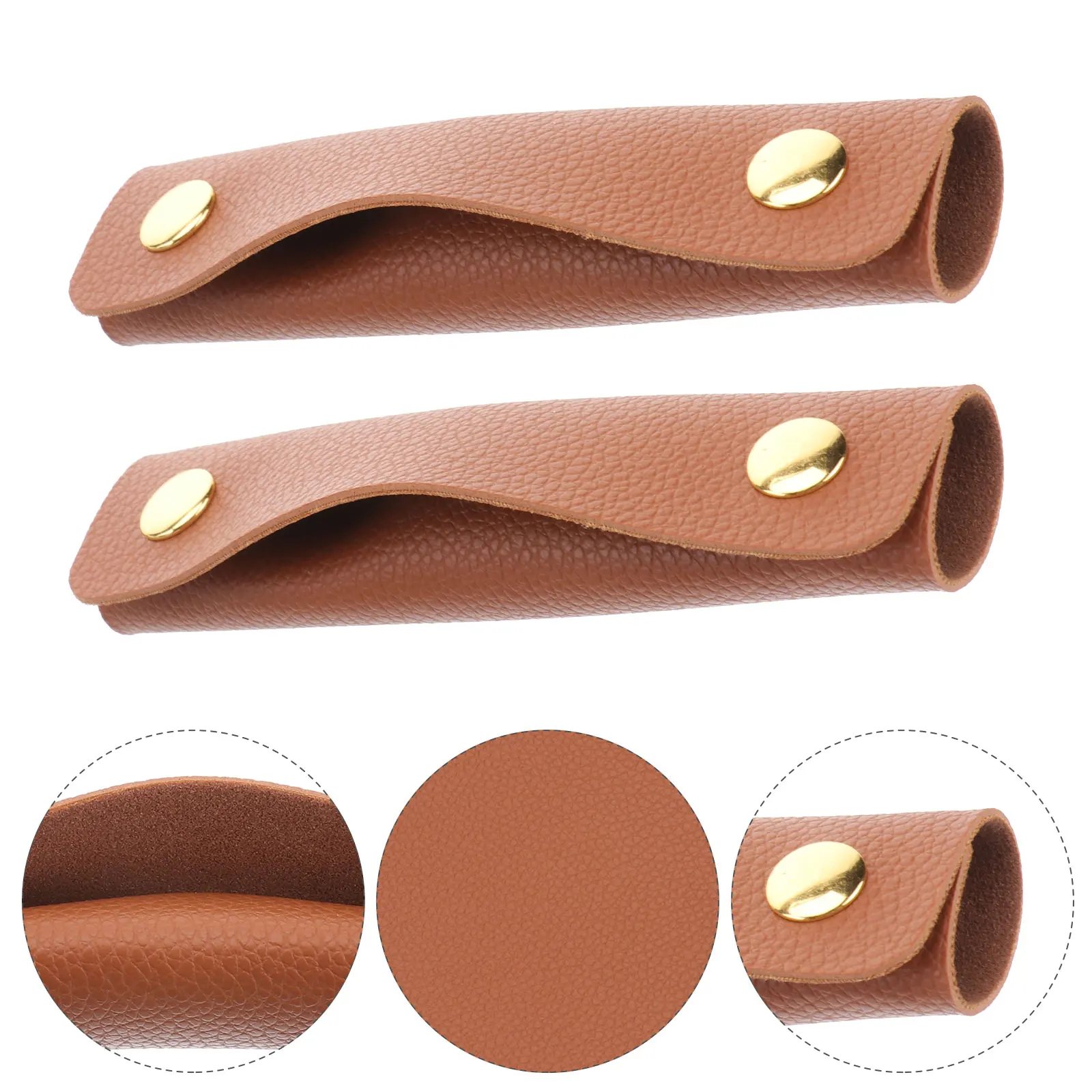 

2 Pcs Handle Anti-snap Gloves Luggage Cover The Circle Brown Bag Protector Travel