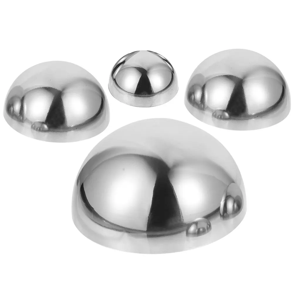 4Pcs Stainless Steel Gazing Decorative For Patio Garden Decor Christmas Garden Decoration Reflective Hemisphere