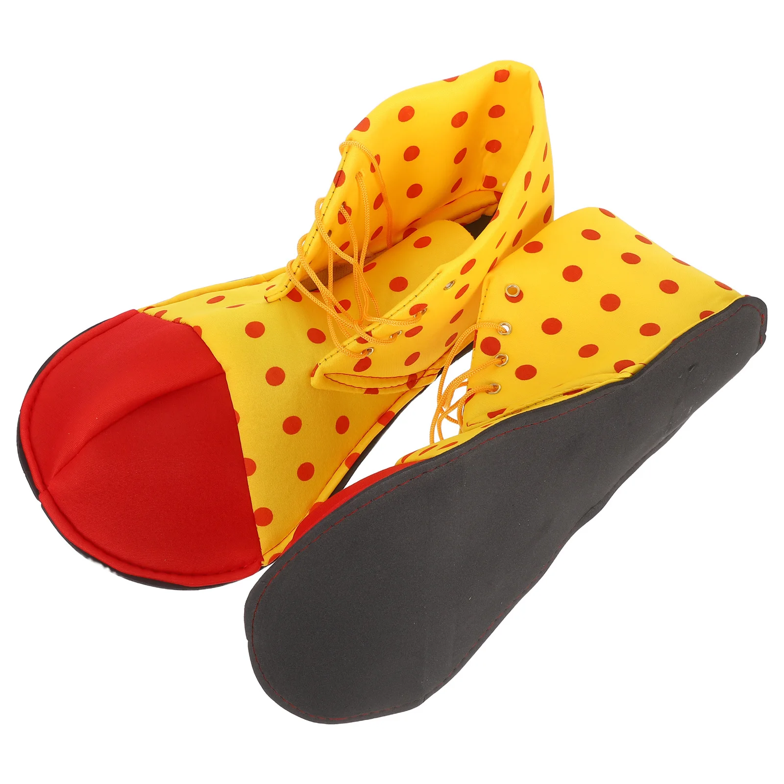 

Bright Color Oversized Clown Shoes Made of Cloth with Tie Closure for Easy Adjustment Great for Circus Themed Parties Cosplay