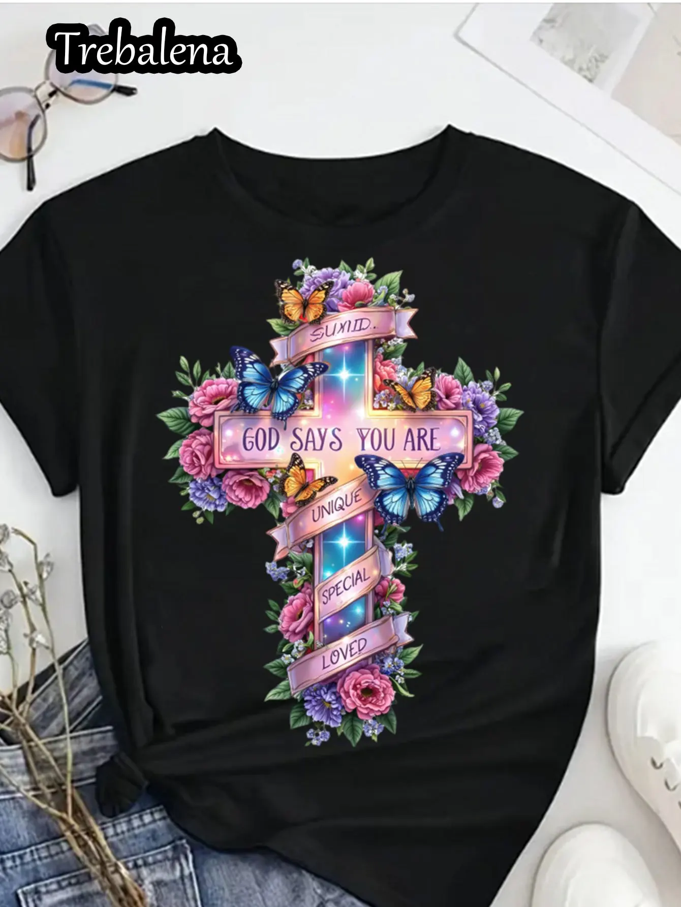 เสื้อยืดคอกลมไซส์ใหญ่ ผ้าฝ้าย 100%