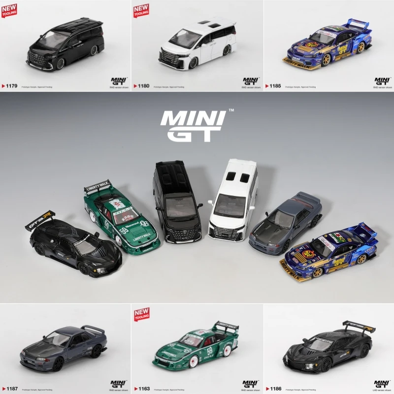 [PreSale] MINI GT 1:64  LB-Super 180SX 2026 TAS Alphard Vellfire 40 S15 SILVIA #555 Z06 GT3.R Top Secret VR32 Diecast Model Car