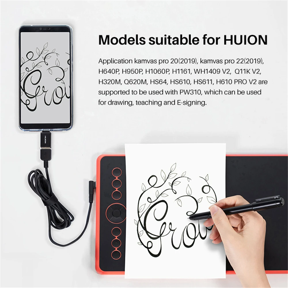 قلم رقمي محايد خالٍ من البطاريات لمستويات HUION scarbo PW310 8192 لأجهزة HS611/HS64/HS610/Q620M/H610PRO V2/Kamvas Pro 20 #3
