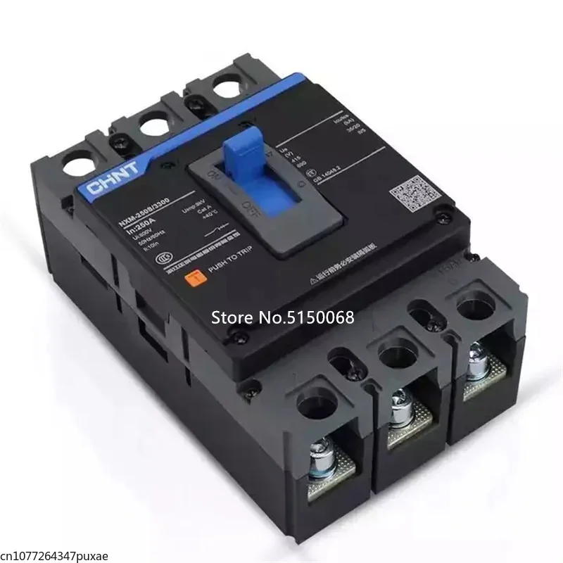 CHINT 10A-630A MCCB NXM Series 3P 4P Molded Case Circuit Breaker EZC100 NSX100 NSX100F  EZC100F EZC100H 100A 125A 250A 630A