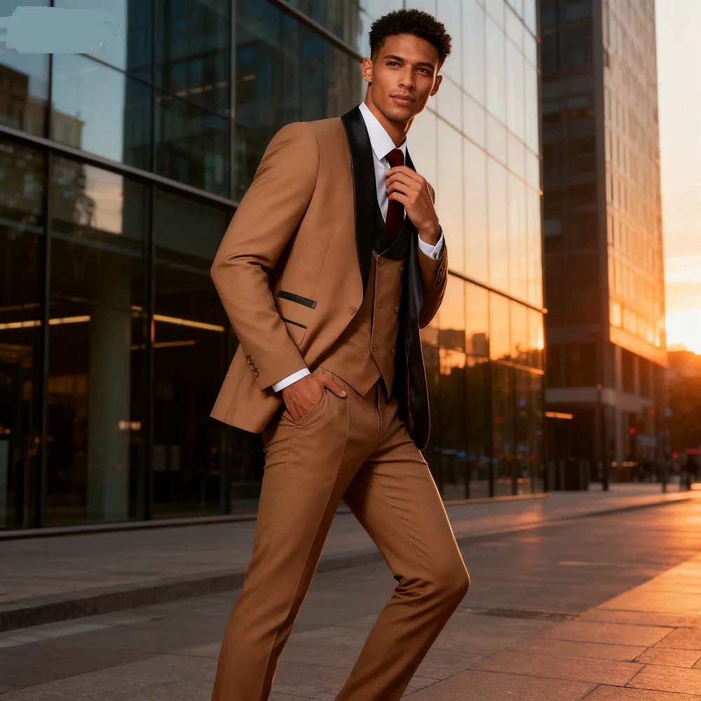 

Elegant Men's Suit Casual Business Wedding Home Work Coats Suits Set Modern Tailored Men's Terno Fashion