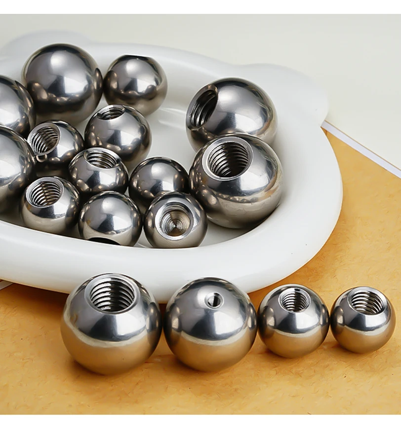 

M3~M12 Metric Thread Solid Half Thread Blind Hole Balls Half Through Hole 304 Stainless Steel8~60mm Nut Balls Beads