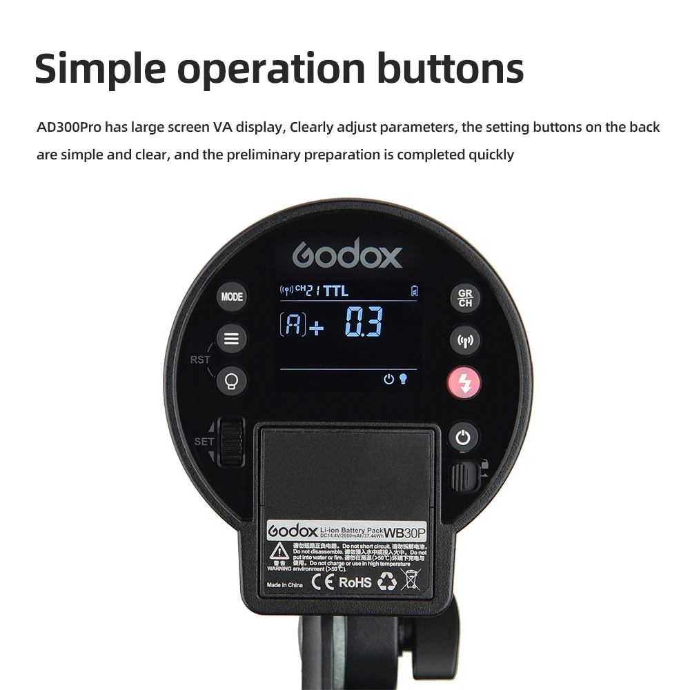 Godox AD300Pro TTL 2.4G HSS Flaş Işığı