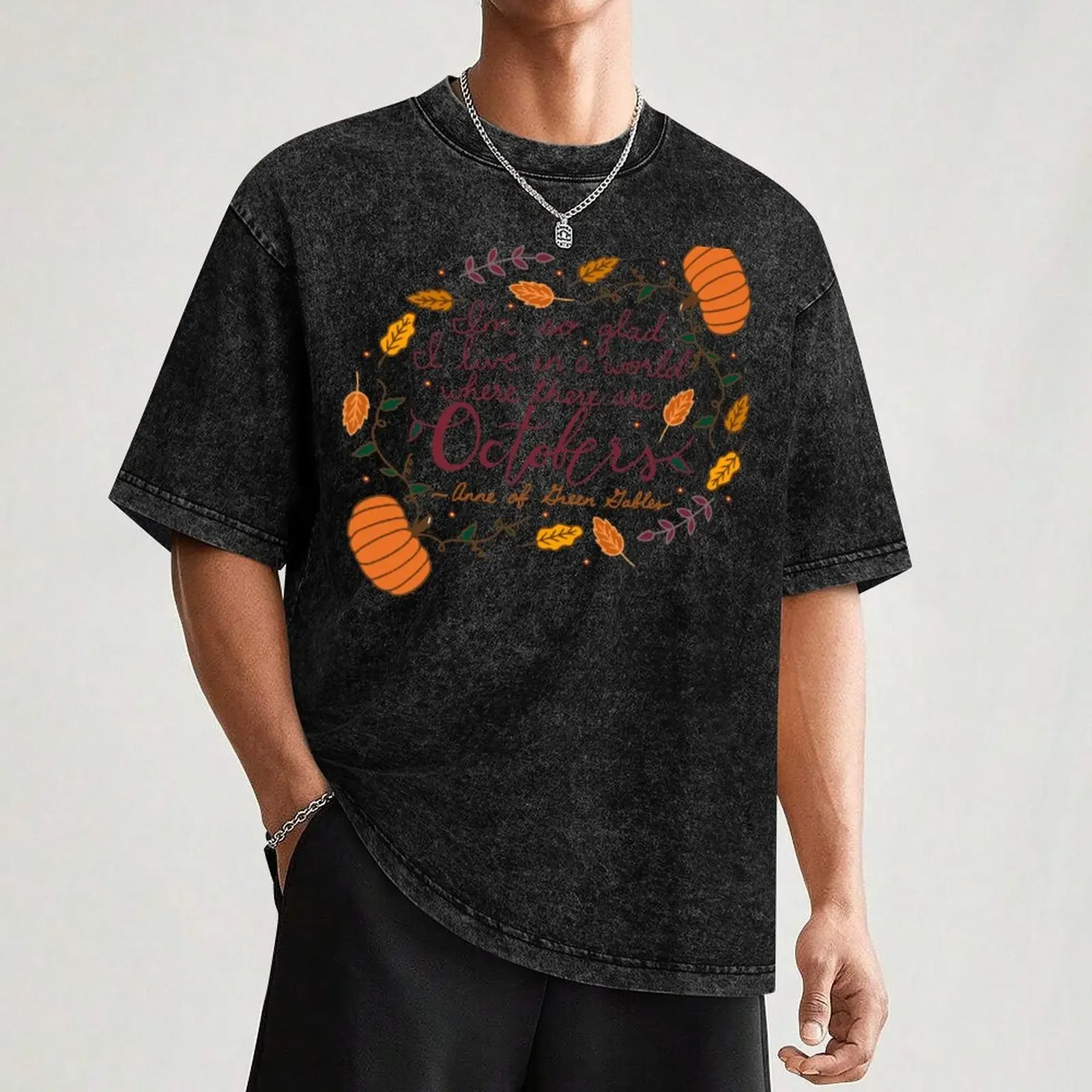 October | Fall | Autumn | Quote Typography T-Shirt cotton t shirt pack man tshirt T-Shirt