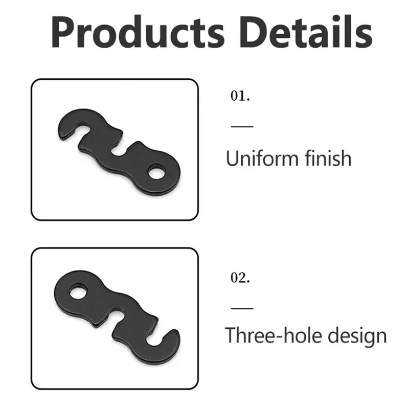 10Pcs S‑Type Tent Cord Rope Buckles Adjustable Tensioners Fasteners Outdoor Camping Tent Accessories gallery 3