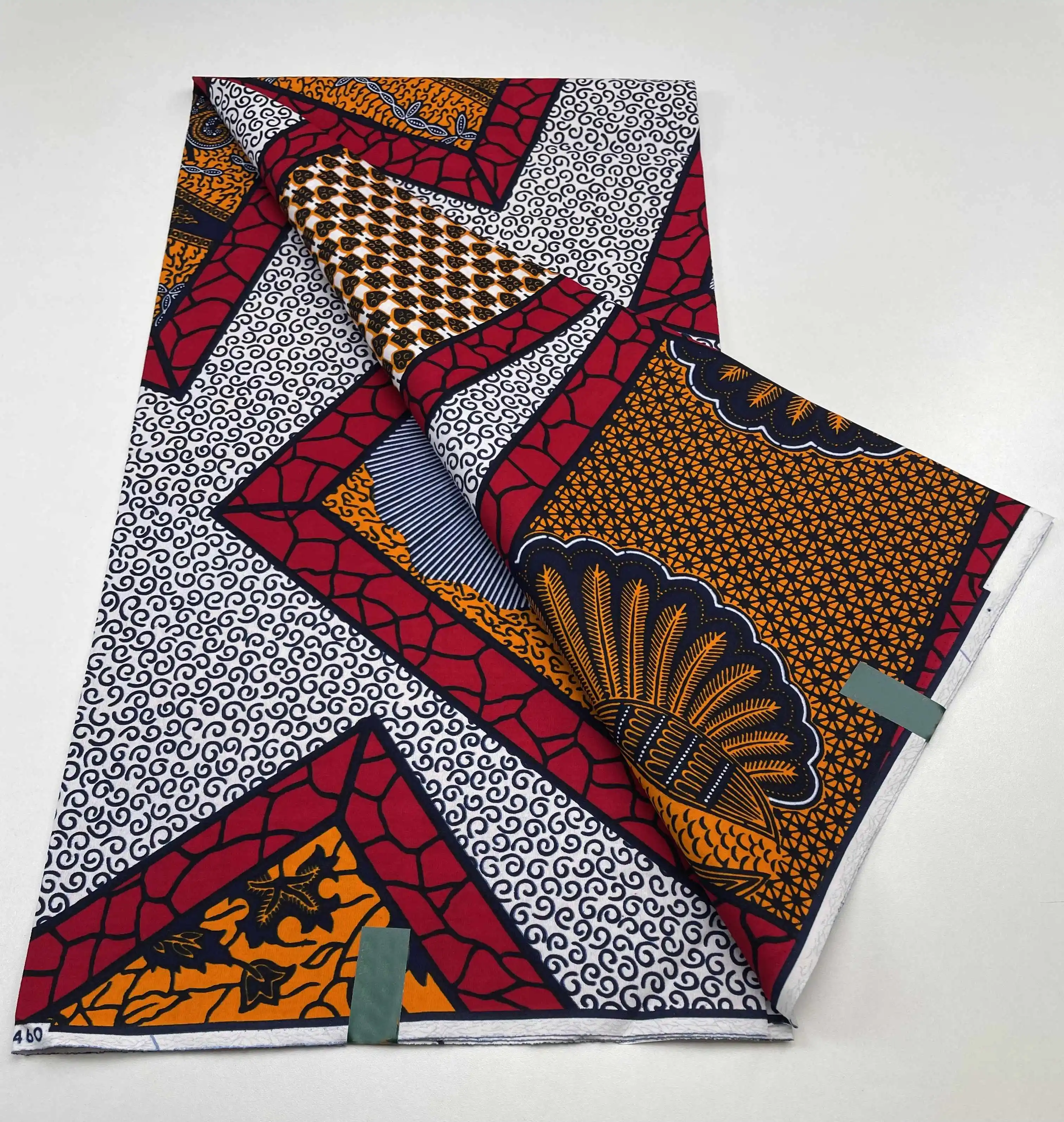 

Африканская ткань с принтом, вощеная ткань, Африканский хлопок 100%, высокое качество шитья, оригинальный принт, вощеная ткань, лоскутный материал 6 ярдов