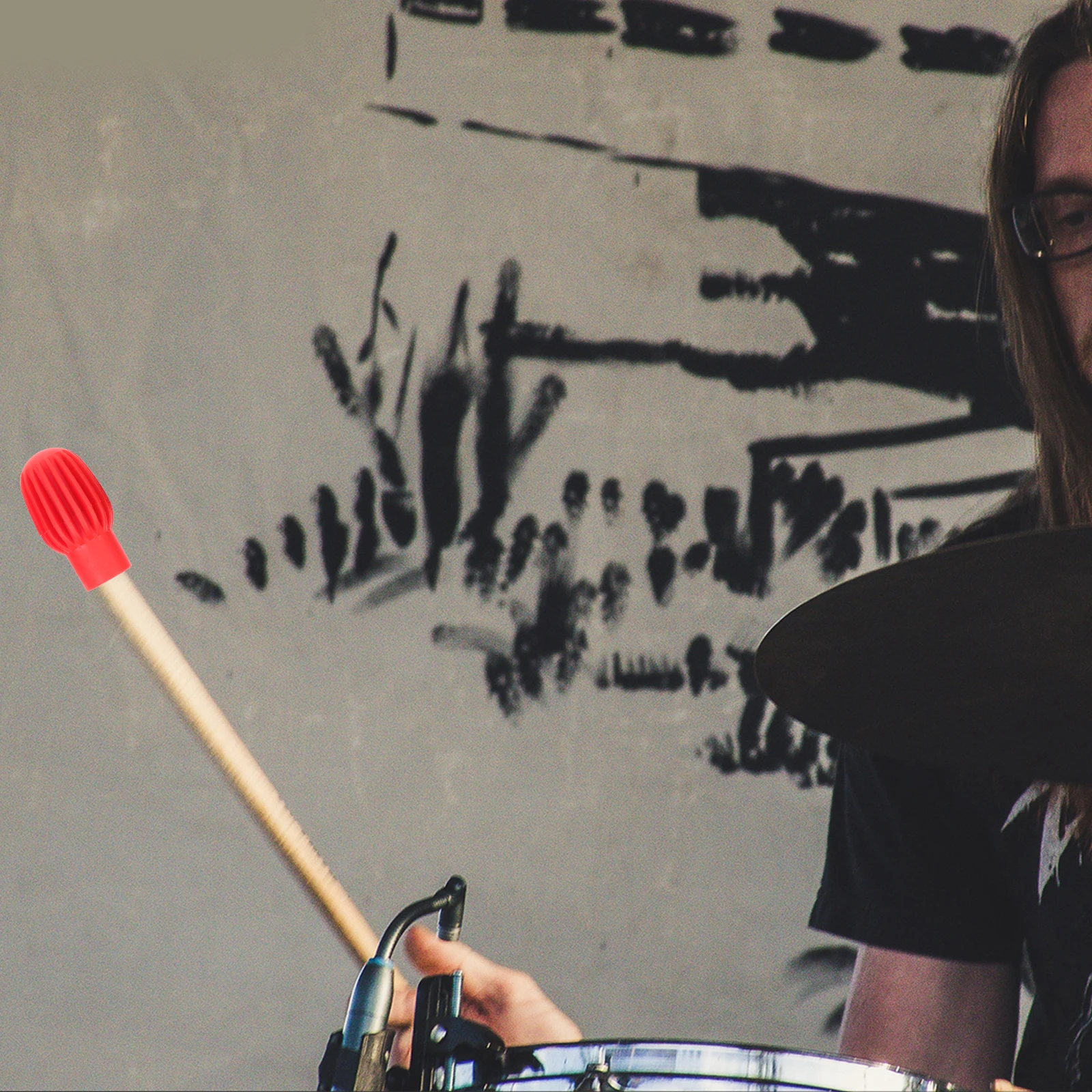 

4 Pcs Drum Mute Set Dampener Practice Tips Silicone Covers For Drumstick Noise Reduction Pads Accessories Silent