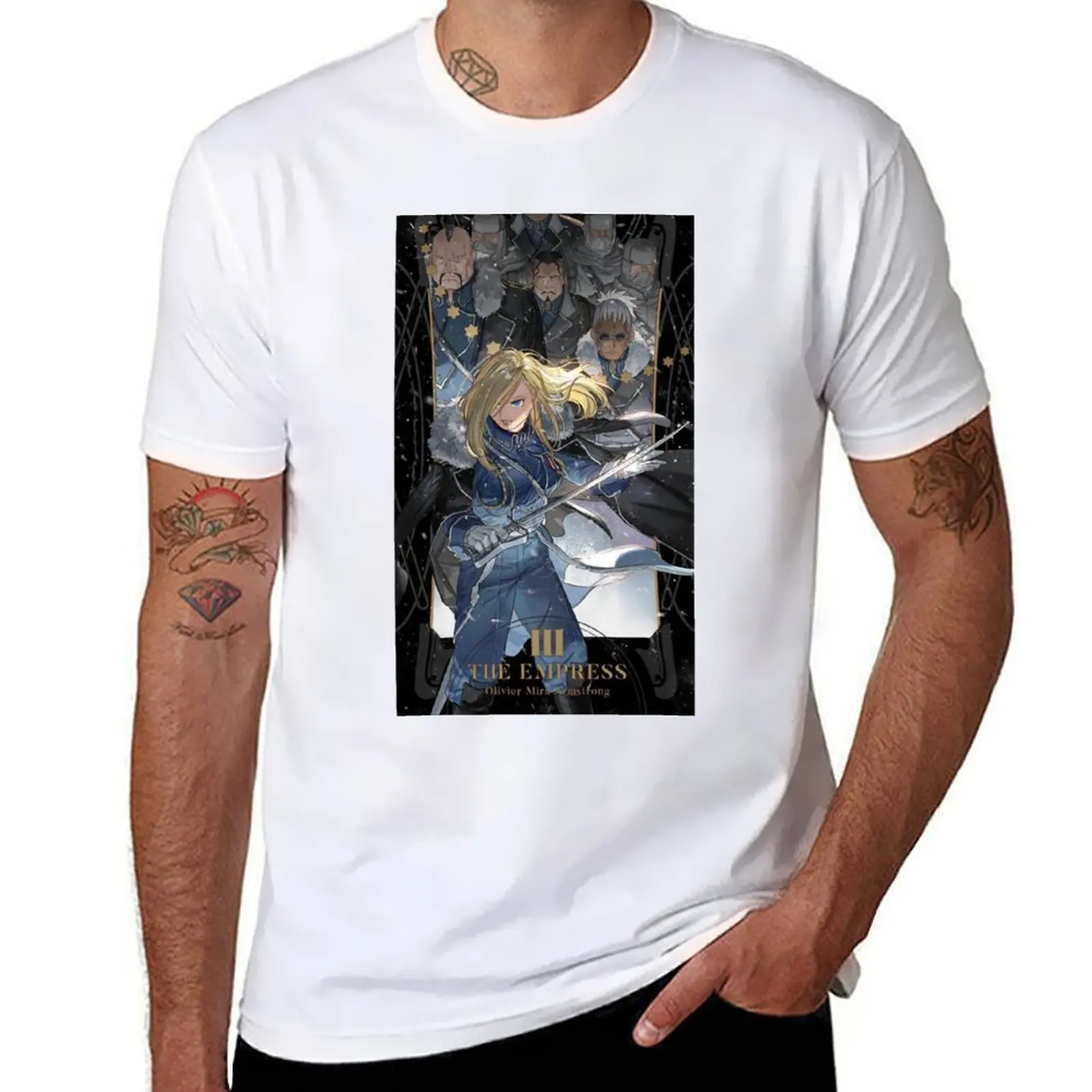 

Fullmetal Alchemist Brotherhood - Olivia Armstrong T-Shirt t shirts for man cotton soft printed t shirts for man T-Shirt