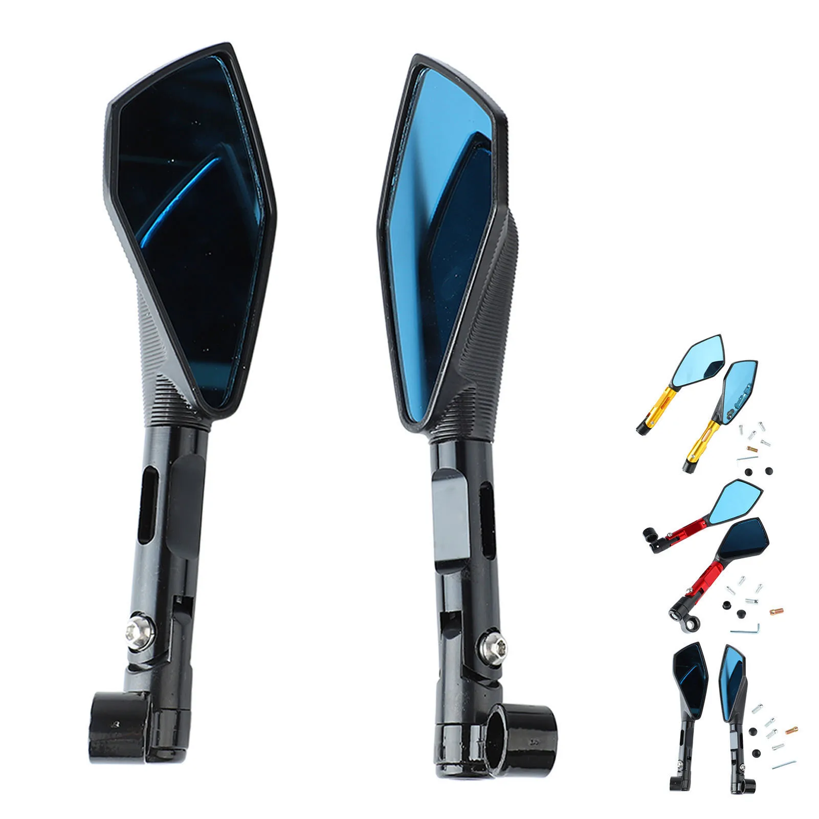 مرايا جانبية للرؤية الخلفية للمركبات الكهربائية والدراجات النارية، مرايا جانبية متينة من سبائك الألومنيوم للدراجات النارية