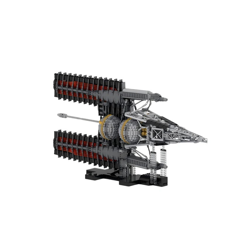 سفينة الفضاء ISV مشروع ستار السكك الحديدية النقل سفينة البضائع MOC اللبنات التجمع نموذج الطوب جامع مجموعات لعبة Gif