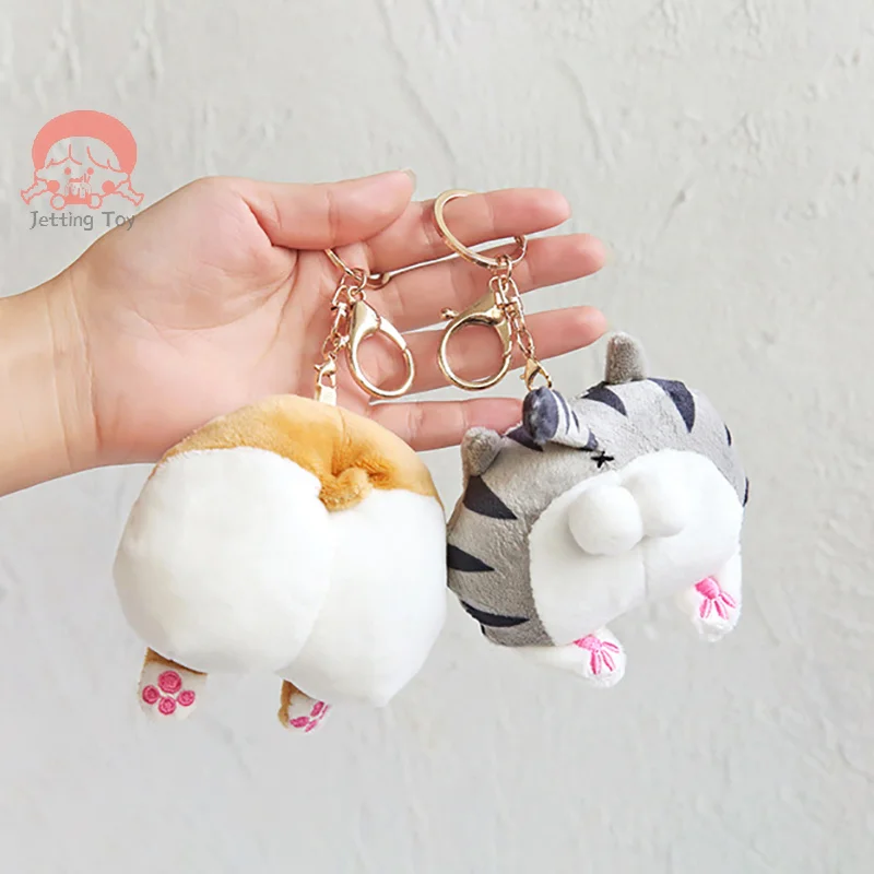 

New Cute Cat Butt Plush Keychain Fashion Corgi Pig Butt Soft Fidget Toys Girls Child Bag Decoration