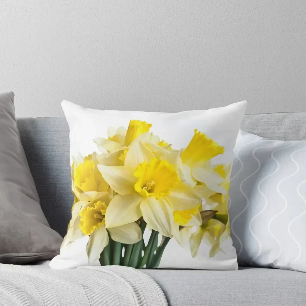 Daffodils Throw Pillow Luxury Pillow Case ornamental pillows Sofa Covers For Living Room Cushion Cover Luxury pillow