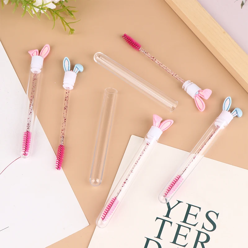 1pc Reusable Makeup Brushes Tube Eyelash Brush Mascara Brush Rabbit Eyelash Brush Tube Durable Beauty Tool For Makeup Lovers