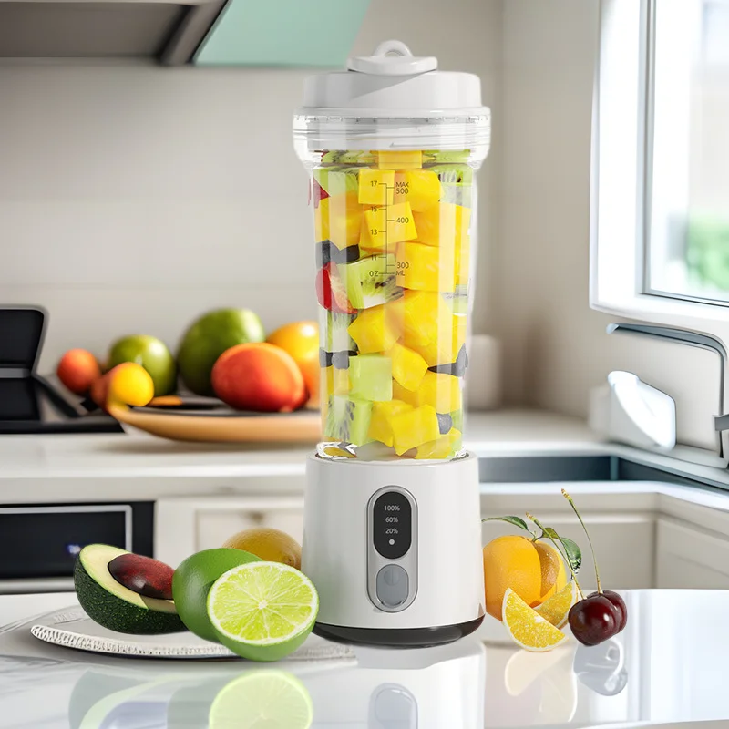 New 300W Powerful Electric Juicer 4000mAh Dual-use Juice Cup Home Outdoor Fresh Fruit Smoothies Blender BPA-Free Portable Cup