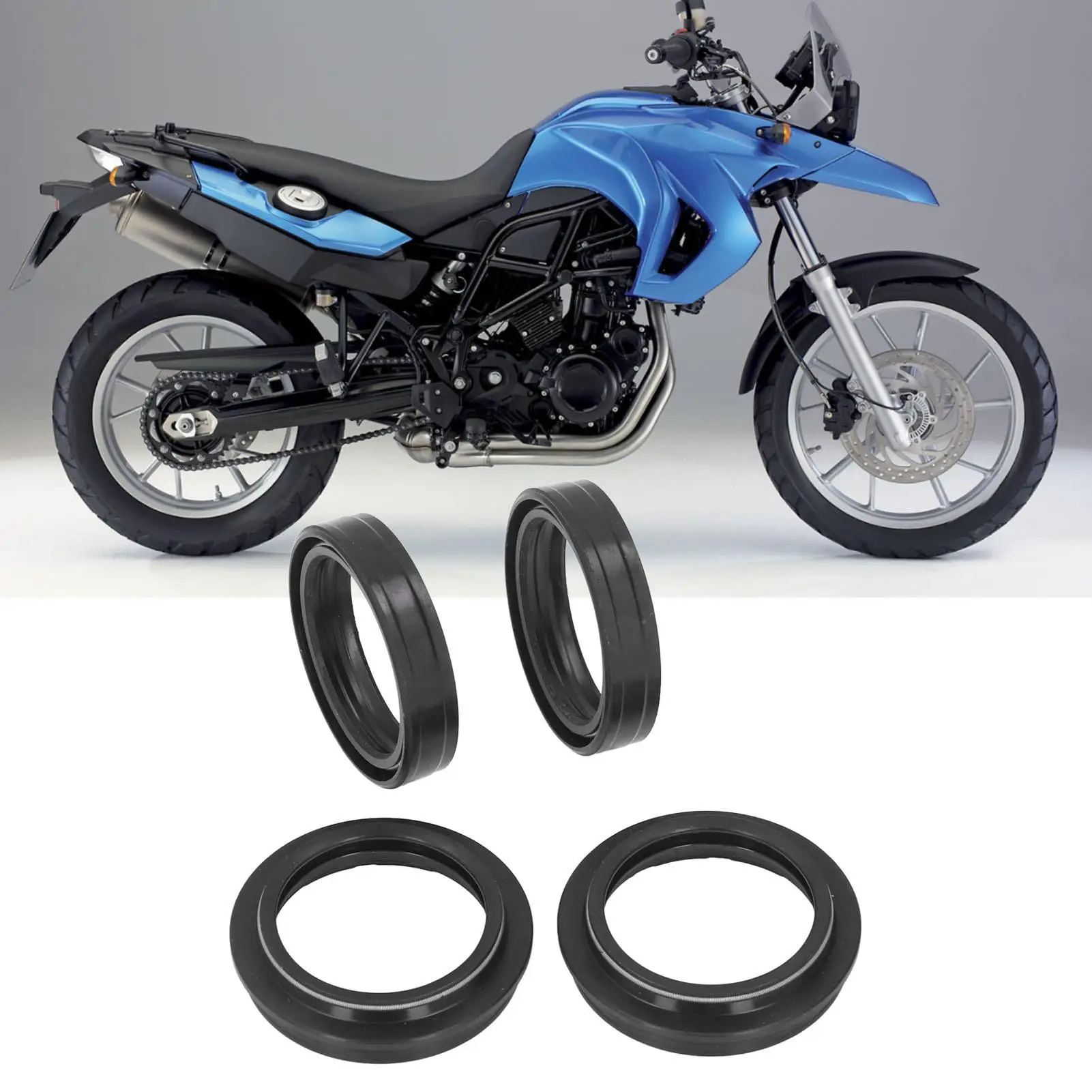 Fork Damper Dust Seal Long Service Life Fork Shock Oil Seal /Set Dustproof Black Waterproof Replacement for r120 GS Adventure