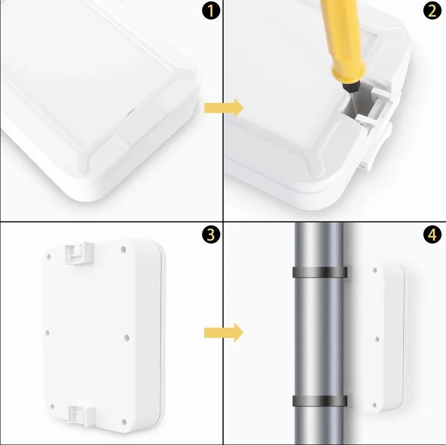 Outdoor Waterproof Enclosure Housing SZOMK Pole Mount Plastic Box IOT Gateway IP65 Weatherproof Plastic Enclosure