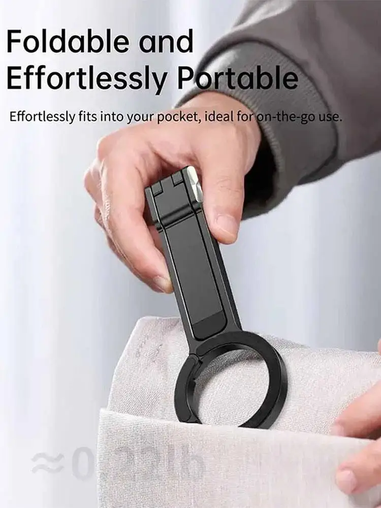 

Mobile Phone Buckle Phone Tripod Dual-sided Magnetic Phone Holder 360° Rotating Portable Cell Phone Holder