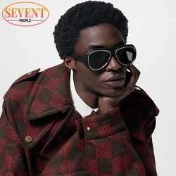 Oversized Sunglasses Men Women New In 2026 Luxury Brand Design Punk Oval Sun Glasses For Femal Fashion Retro Big Frame Eyewear