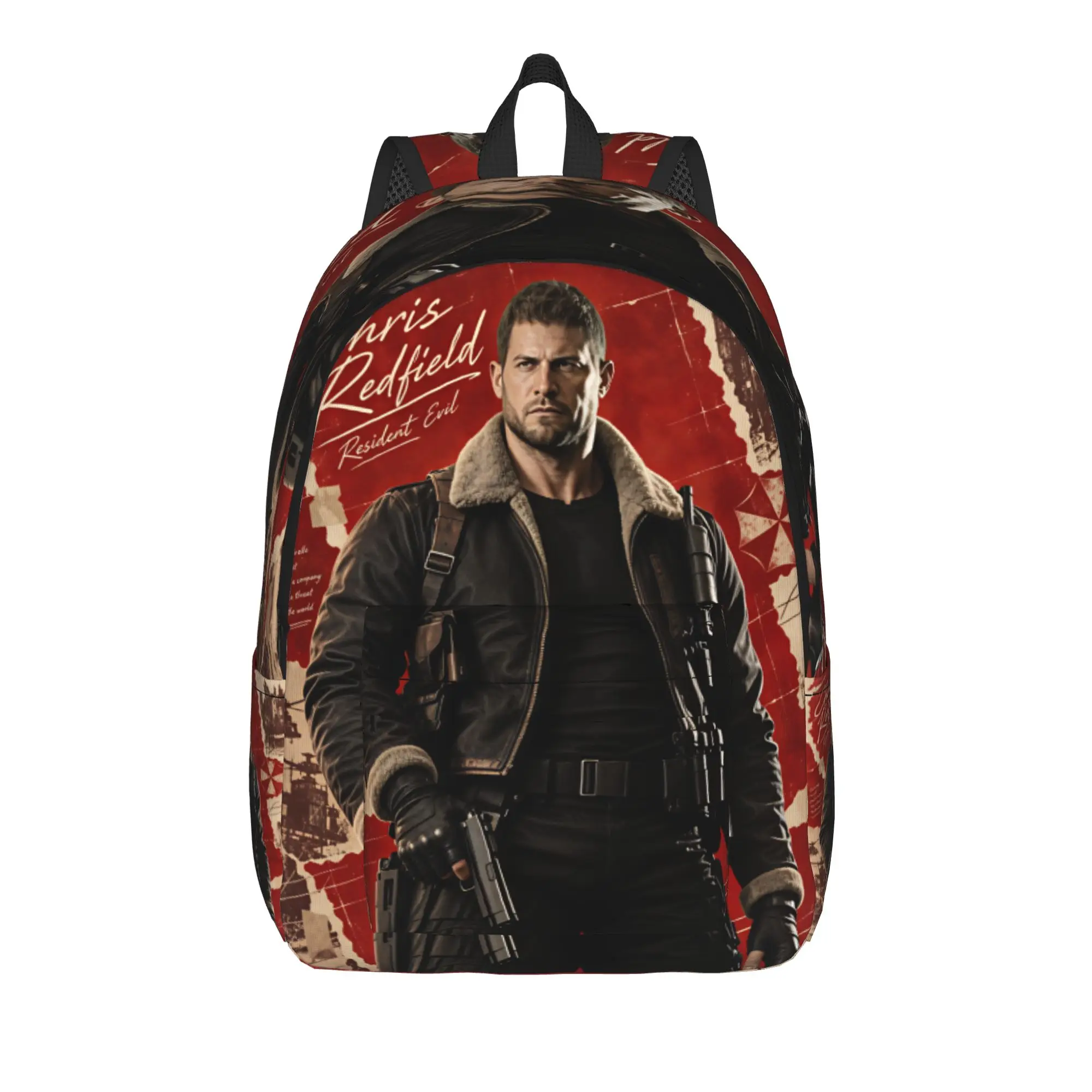 Chris Redfield Resident Evil Backpack  Trekking Backpacks Women Casual School Bags High Quality Big Rucksack
