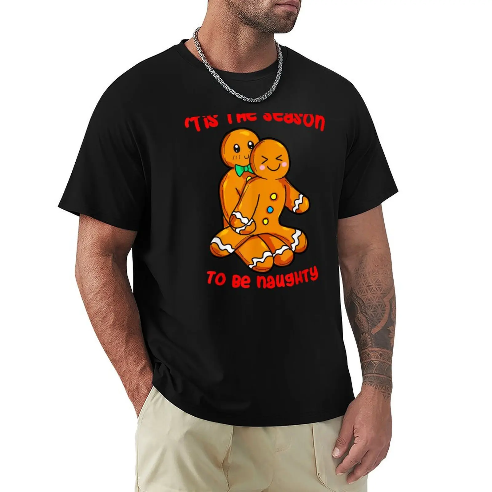 

Tis The Season Christmas Gingerbread Couple Naughty Xmas T-Shirt sublime sweat cheap stuff custom shirt mens designer clothes