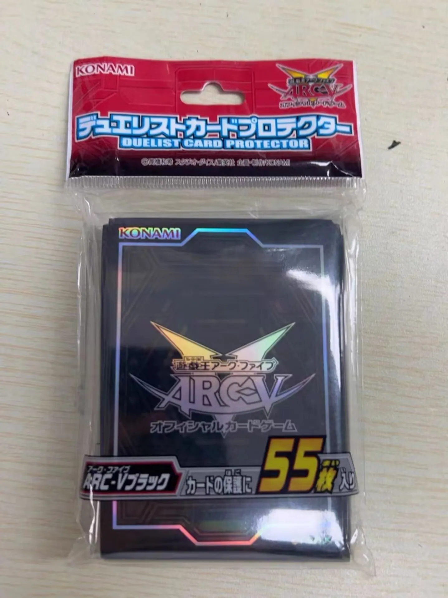 

55 шт. Yugioh KONAMI Дуэль Монстры ARCV Black Edition официальная коллекция герметичные защитные рукава для карт Duelist