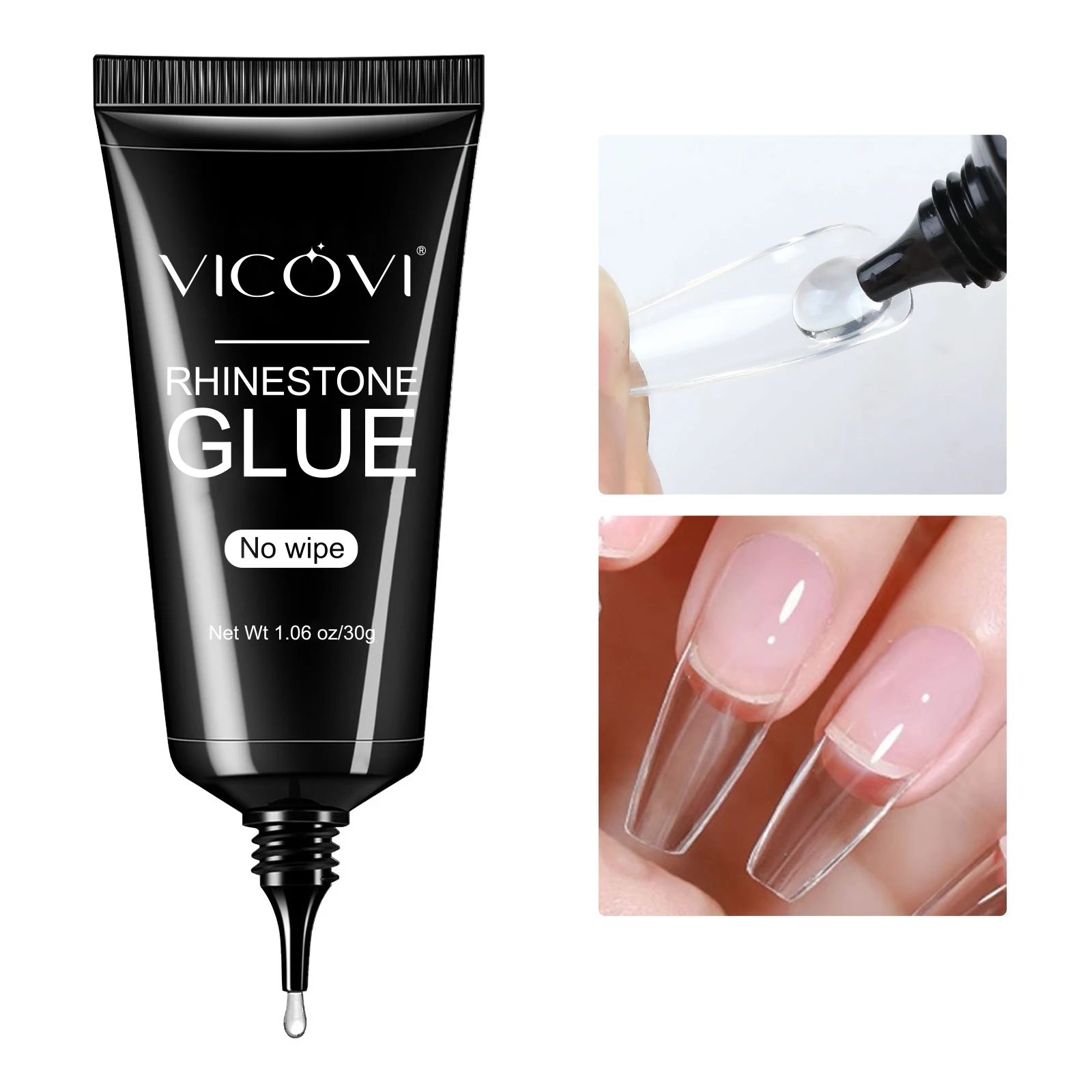 Strong Adhesive Nail Glue For Press On False Nail Tips Acrylic Fake Nails Long-lasting Transparent Nail Rhinestone Glue