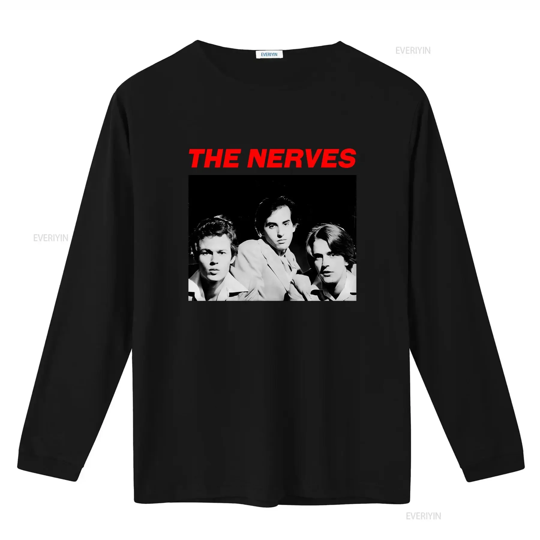 The Nerves Band T Shirt Retro Rock Style  vintage Washed Stretched Slightly graphic Comfortable Breathable designer clothes