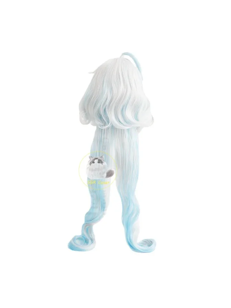 جديد ❤ 2025 جينشين تأثير Focalors Furina فضي أبيض أزرق شعر مستعار أنيمي تأثيري الباروكات مقاومة للحرارة S ☆ ☆ ☆