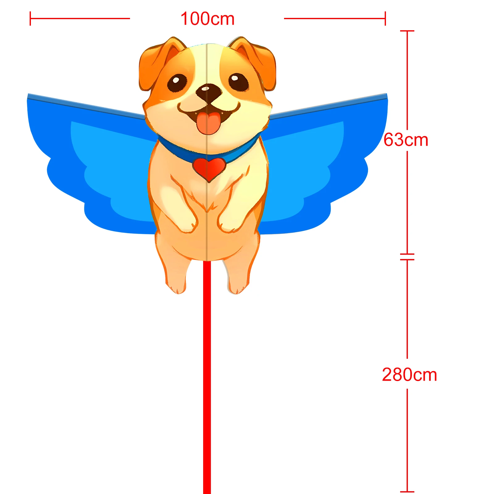 Nieuwe Outdoor Fun Sport Leuke Hond Vlieger Beginnersvliegers Wordt geleverd met touw en handvat