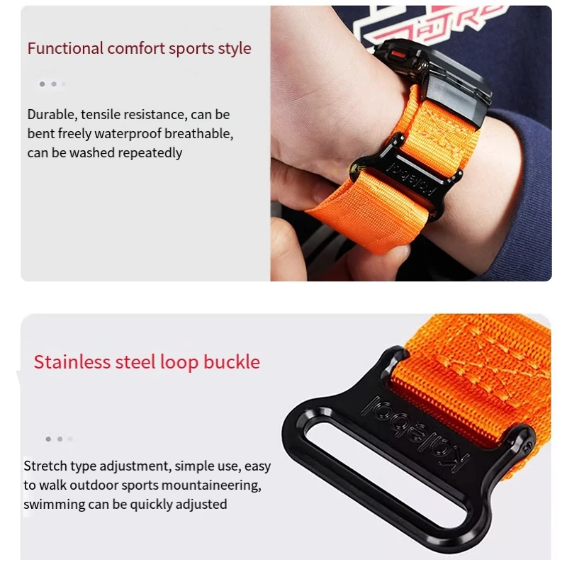 New nylon strap for Casio GST watch band GST-B100 GST-W300/400G GST-S130/300 strap GST-210 metal adapter to 22mm strap accessory