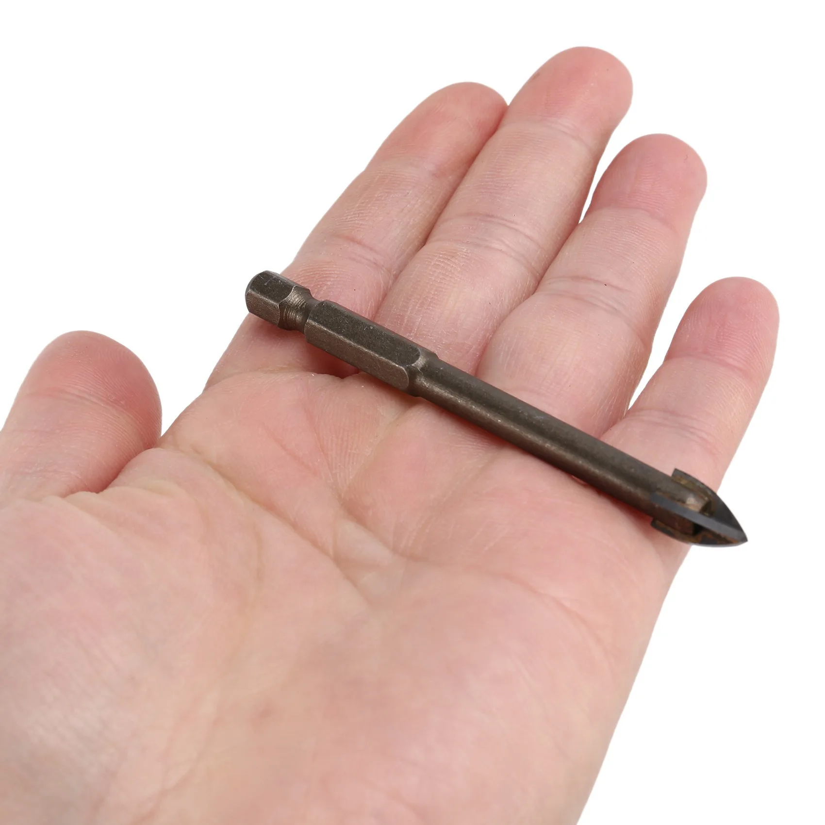 AB47-10 Pcs Efficient Universal Drilling Tool, Multifunctional Triple-Cornered Cross Alloy Drill Bit Set (3/4/5/6/8Mm)