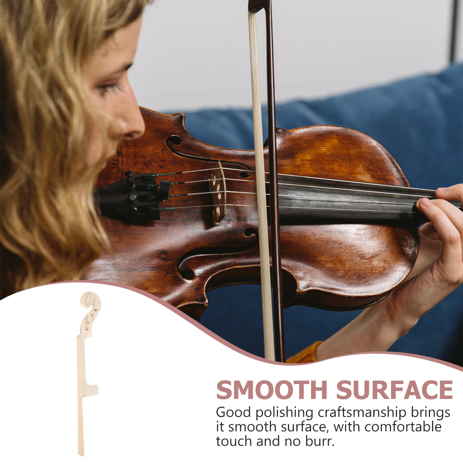 

Fingerboard Finger Plate Replacement 4/4 Size Wooden For Violin Replacement Durable Violin Accessories Instrument Parts